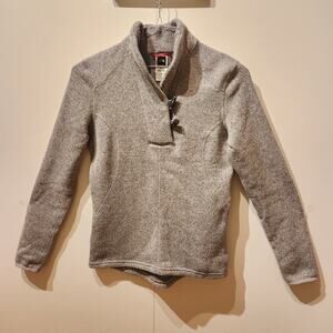 The North Face Women's Small Gray Pullover Henley GORPcore Warm Sweater Outdoor
